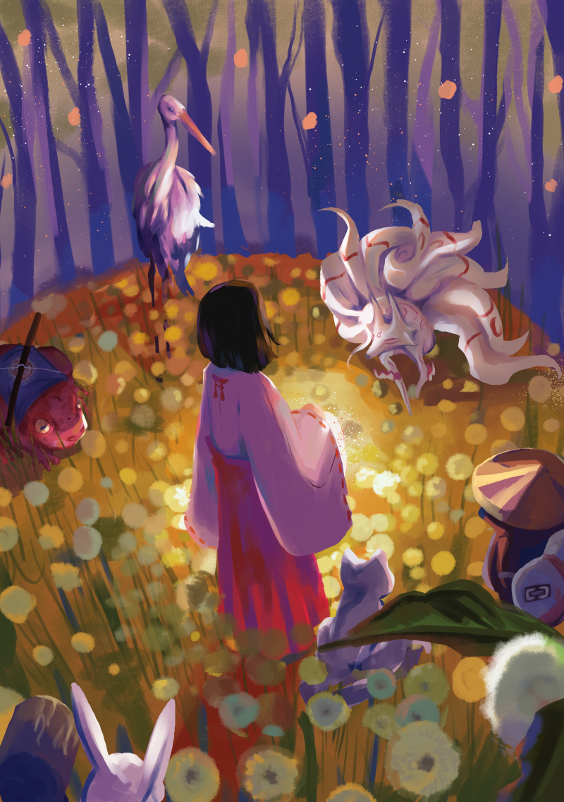 Fan art illustration of scenes from The Hikikomori by a reader in Japan